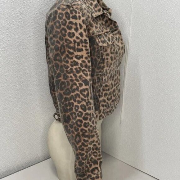 NEW VERONICA BEARD Women's Jacket Animal Print Denim Size S Brown - Picture 7 of 7